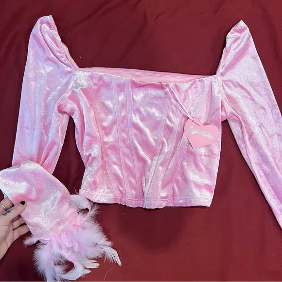 Sugar Thrillz x Dolls Kill LAVISH LIVING CORSET TOP - Picture 1 of 5